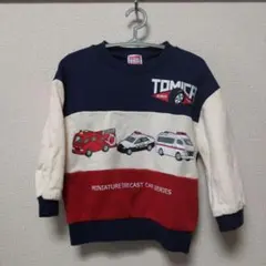 トミカ ミニカー プリント トレーナー 95サイズ　バースディ　裏起毛