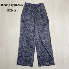 ◆ B:ming by BEAMS ペイズリー柄 サテン ワイド イージーパンツ