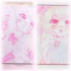 まとめ売り 色紙 2枚セット 魔法少女 メガネっ娘 萌え絵