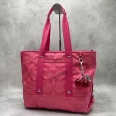 COACH Daisy Signature Tote Bag Pink