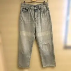 ユニクロ ワイドストレートジーンズ レディース ライトブルー 26