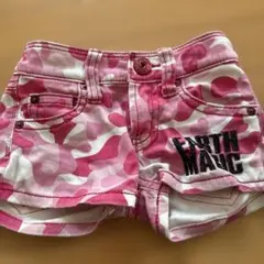 EARTH MAGIC ハート柄 カモフラ ショートパンツ
