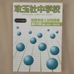 【未使用】攻玉社中学校 国際学級入試問題集 2024年度用