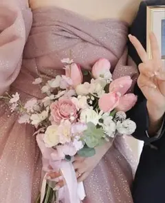 ウェディング 結婚式 ブーケ・ブートニア セット