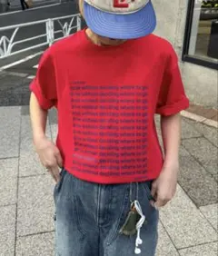 ロゴプリントTシャツ レッド