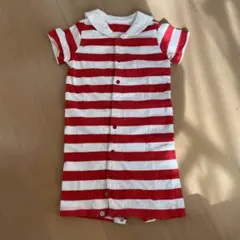 COMME CA ISM コムサイズム ロンパース 赤