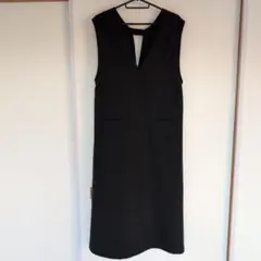 GRL Vネック ノースリーブ ロングワンピース ブラック