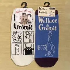 新品 ウォレスとグルミット ソックス 靴下 2点 ② マッグロウ 匿名配送