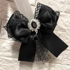 ①Sキンブレリボン　ペンライトリボン　ブラック×ブラックレース