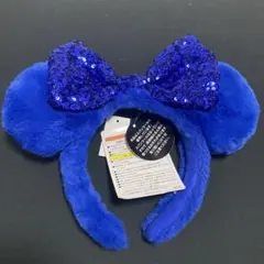 ディズニー　カチューシャ　青　ブルー　ミニー　すぱんこ