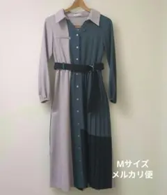 REDYAZEL シャツワンピース ベルト付き Mサイズ パープル系