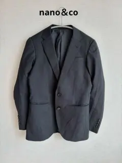 nano＆co ナノユニバース　テーラード ジャケット　グレー　ウール 55％