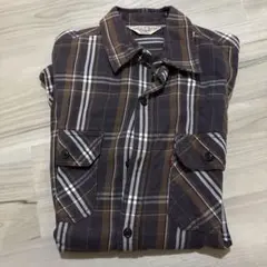 ブラウン チェック柄 長袖ネルシャツ　リーバイス　レッドタブ