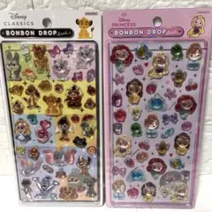 ディズニー　ボンボンドロップシール　ディズニープリンセス　クラシック