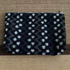 ②古布 木綿 藍染 絣 刺し子 ハンドメイド ファスナーポーチ - メルカリ
