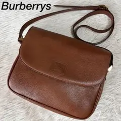 【美品】バーバリー　シャドーホース　レザー　ショルダーバッグ　裏地ノバチェック