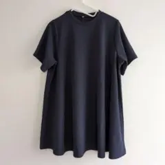 coca エンボス加工 Aライン 半袖 チュニック L　Tシャツ カットソー