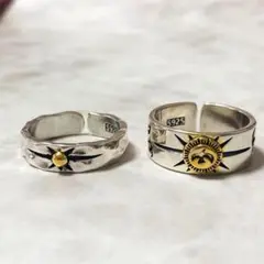 メキシカンジュエリー イーグル シルバー925リング指輪 2個セットヴィンテージ
