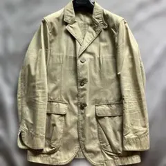 希少 エンポリオアルマーニ マオカラージャケット リネン ベージュ 2XL