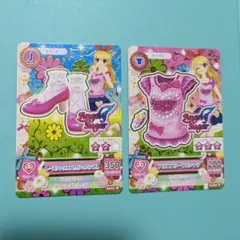 アイカツ フリルスリーブTシャツ レースソックスつきピンクパンプス