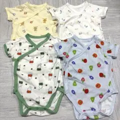 ユニクロ　UNIQLO ボディスーツ　70cm 前開きロンパース　４枚