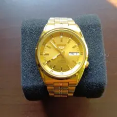 SEIKO SEIKO5 21jewels ゴールド 自動巻き腕時計 動作確認済