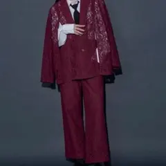 Ellno Loset コードレース ジャケット パンツ セット ボルドー