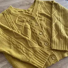 earth music&ecology ニットカーディガン　マスタード