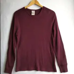【Gicipi 】イタリア製 リブ編み長袖カットソー 綿×カシミヤ　L〜XL