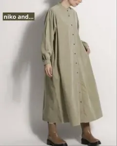 コーデュロイシャツワンピース