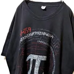 π 円周率 デカロゴ Tシャツ ブラック 黒 XL 古着