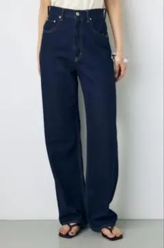 AZUL DENIM ハイウエストワイドデニム　ワンウォッシュ　Sのサムネイル