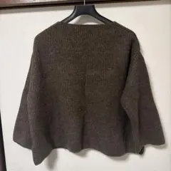 ブラウン オーバーサイズ ニットセーター