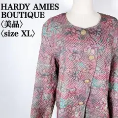 【美品】ハーディエイミスブティック　花柄刺繍金ボタンヴィンテージジャケット