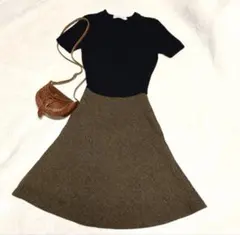 ブラウン ワンピース