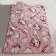 ハローキティ ピンク　総柄　毛布　平成レトロ