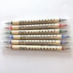 呉竹 ZIG CALLIGRAPHY カリグラフィー マーカー 6色セットのサムネイル