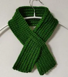 ハンドメイド☆ミニマフラー　差し込みタイプ　グリーン