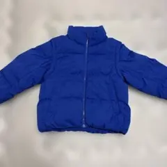130センチ　GU 中綿コート 青