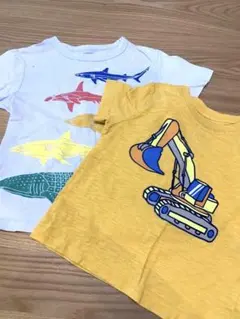 babyGAP 半袖Tシャツ　サメ、ショベルカー90-100