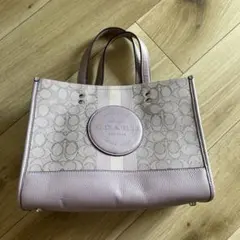 COACH トートバッグ パープル シグネチャー