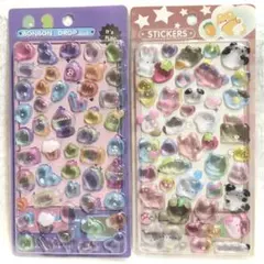 人気‼️ボンボンドロップシール 2枚セット　水シール ぷくぷくシール うるちゅる