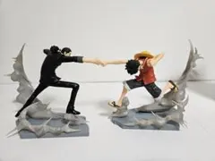ワンピース ルフィvs ルッチ フィギュア　戦光絶景