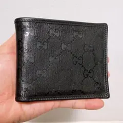 GUCCI 札入れ 034.3661.0989 GGキャンバス 黒 545 - メルカリ