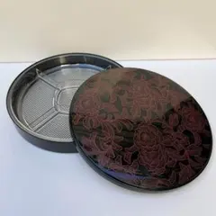 【新品未使用】オードブル皿 お菓子皿 蓋付き レトロ 和菓子用トレー 仕切り付き