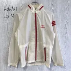 80s adidas　アディダス　トレフォイル刺繍　ナイロンジャケット　古着　M