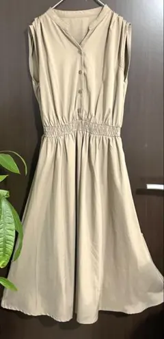 【女子力アップ♡ノースリーブAラインワンピース】clear シャツワンピ