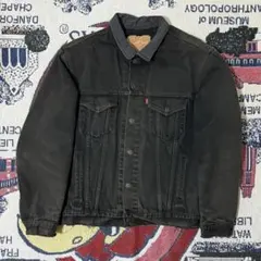 90s Levi's 70503 ブラックデニムジャケット 着画174cm着用
