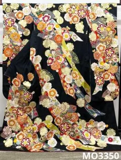 振袖 仮絵羽 舞台衣装 金駒 金彩 正絹 未仕立て品 八掛付き MOK859