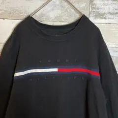 TOMMY HILFIGER トミーヒルフィガー Tシャツ　M 刺繍ロゴ  長袖